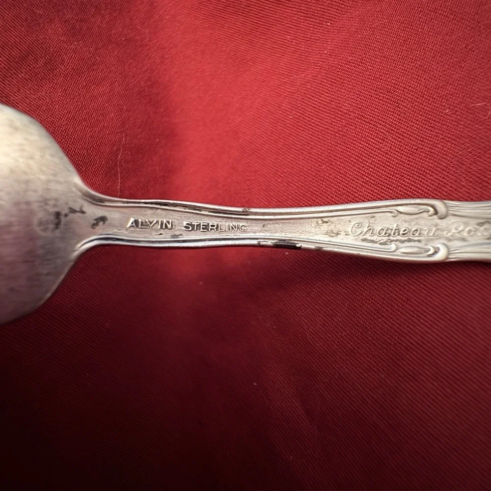 Vintage Alvin Chateau Rose Sterling Silver Baby Fork 4 1/8
